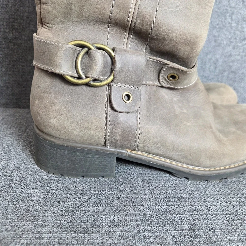 Clarks Orinoco Step Leather Riding Boots Women's 7.5M Brown Taupe